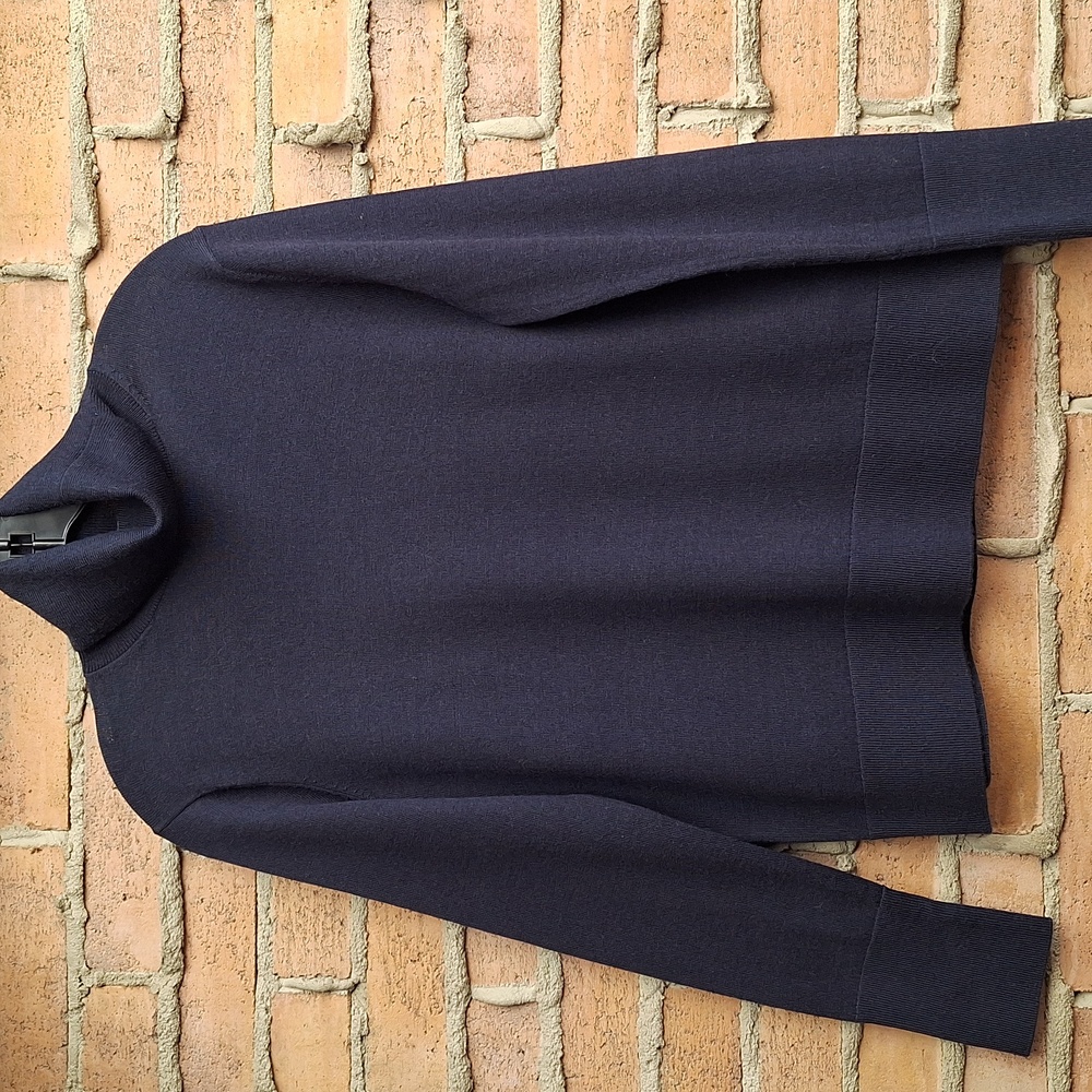 GAP 100% Extra Fine Merino Wool Turtleneck Sweater in Weather Navy